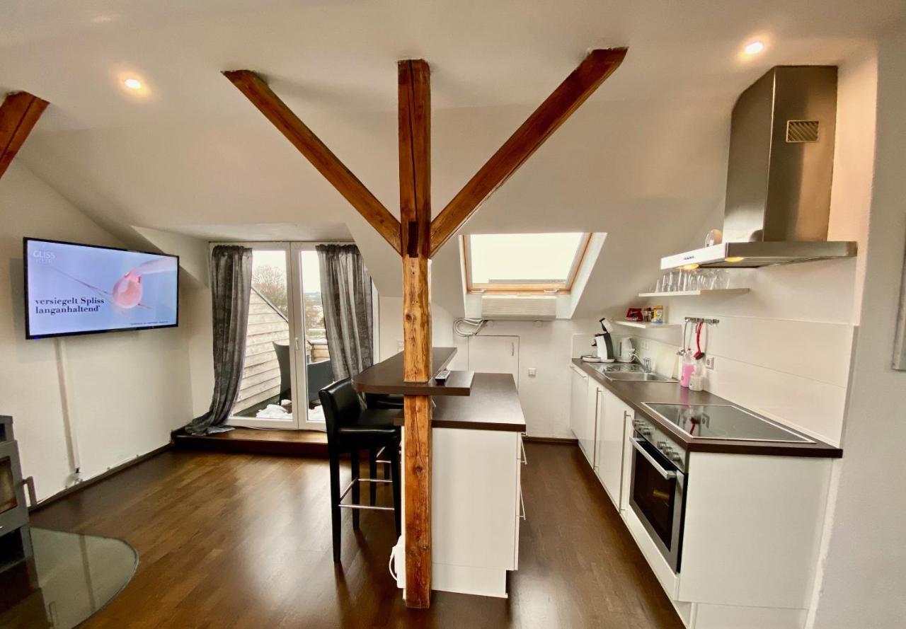 Wohnen Ueber Den Daechern Von Ravensburg, Stadtnah, Kamin, Klima Apartman Kültér fotó